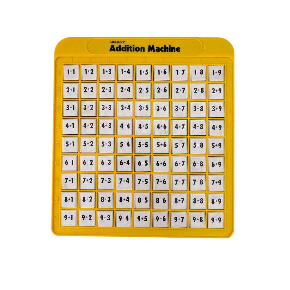 Lakeshore Machine Math Addition Educational Tool Push Button Home School Class